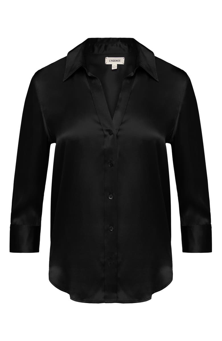 L'AGENCE Dani Silk Charmeuse Blouse, Alternate, color,