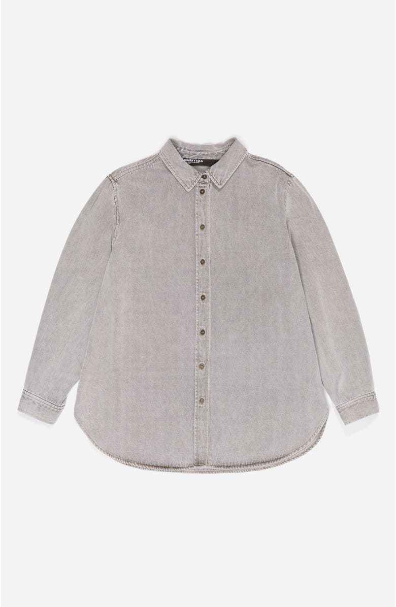 Bimba y Lola Denim Shirt, Alternate, color, Grey
