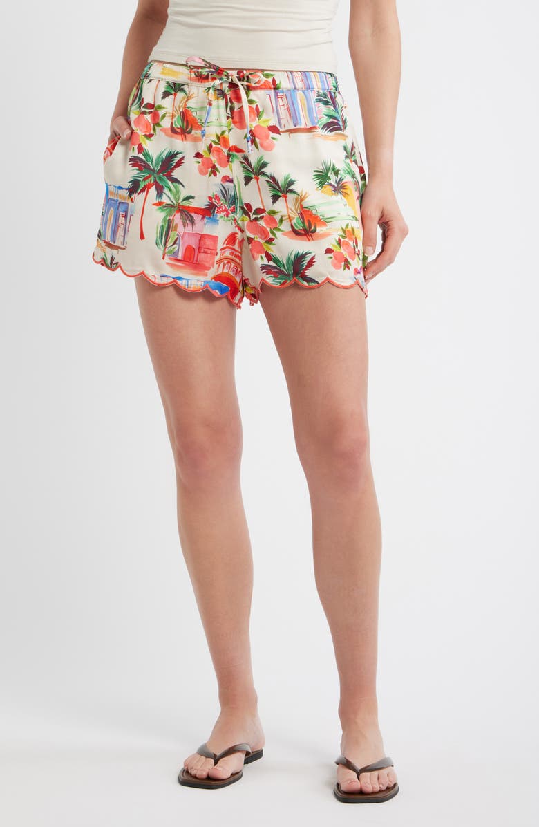 Marine Layer Paloma Resort Drawstring Shorts, Main, color, Palmas Print
