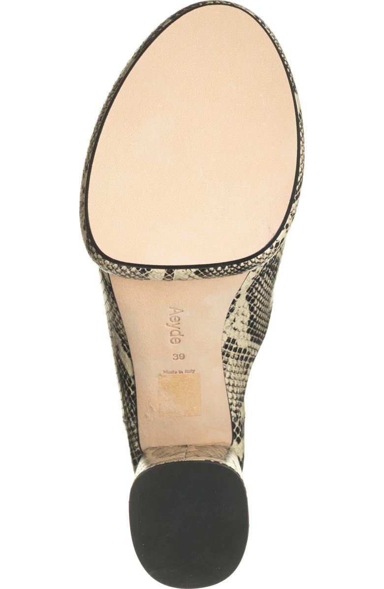 aeyde Ornella Snakeskin Print Leather Platform Sandal, Alternate, color,