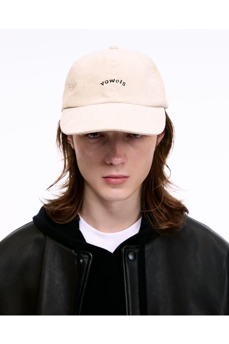 Corduroy Logo Cap, Alternate, color, Off White