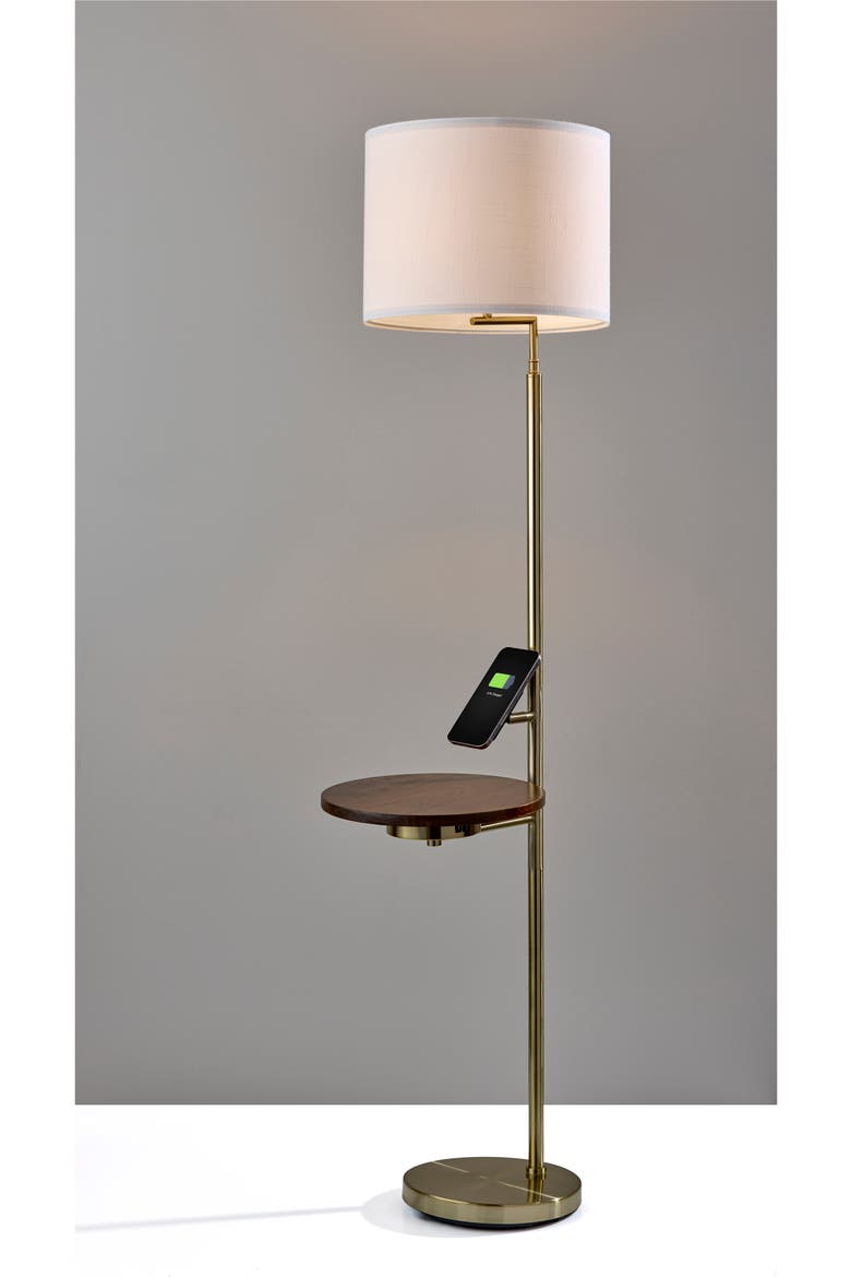 JOEL WIRELESS CHARGING FLOOR L, Alternate, color, ANTIQUE BRASS