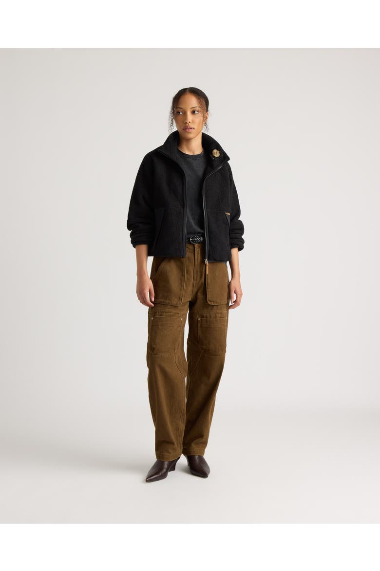 Becassine Fleece Pullover, Alternate, color, BLACK