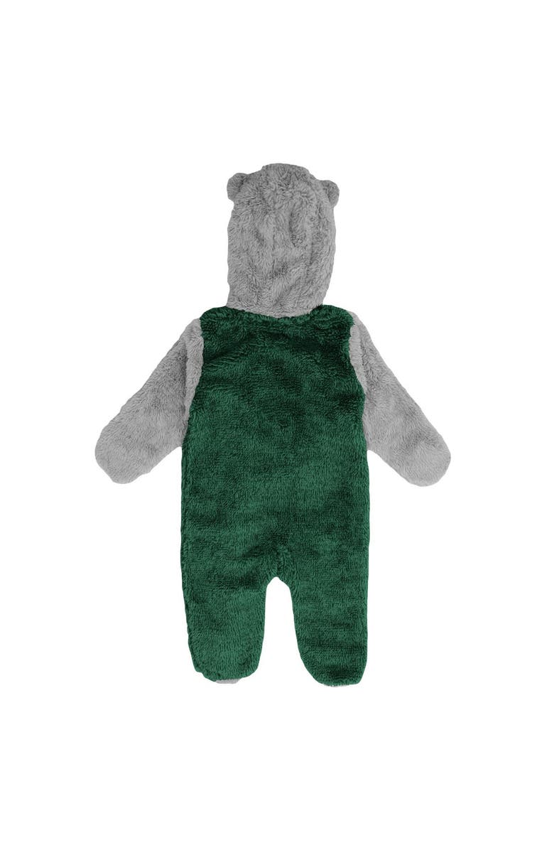 Outerstuff Newborn & Infant Green Minnesota Wild Game Nap Teddy Fleece Bunting Full-Zip Sleeper, Alternate, color, 