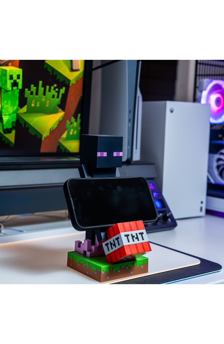 Exquisite Gaming Minecraft Enderman Cable Guys Controller and Phone Holder, Alternate, color, Multicolored