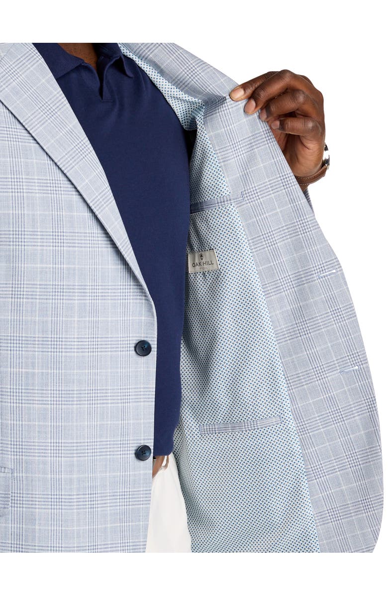 Oak Hill by DXL Big & Tall  Tonal Glen Plaid Sport Coat - Executive Cut, Alternate, color, Dusty Navy