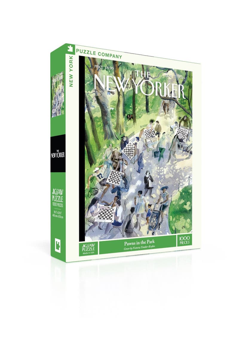 NEW YORK PUZZLE COMPANY Pawns in the Park 1000 Piece Puzzle, Alternate, color, NO COLOR