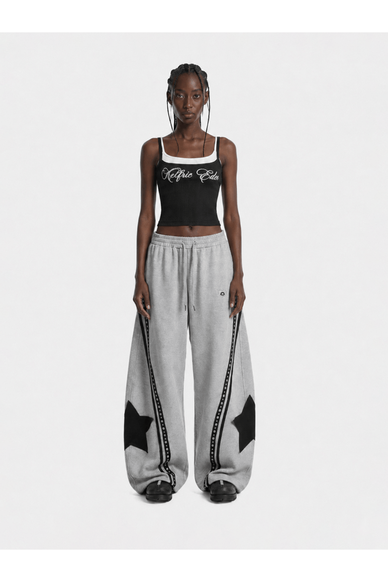 Panel Baggy Barrel Sweatpants, Main, color, Grey
