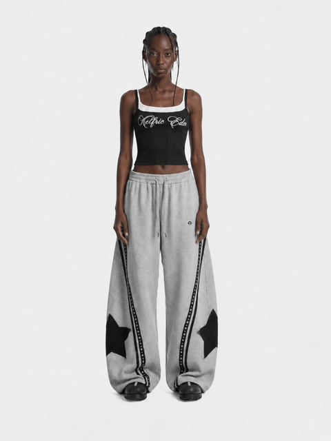 Panel Baggy Barrel Sweatpants