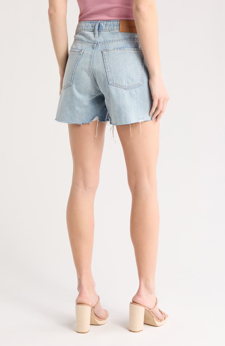7 For All Mankind Monroe High Waist Long Denim Shorts, Alternate, color, 