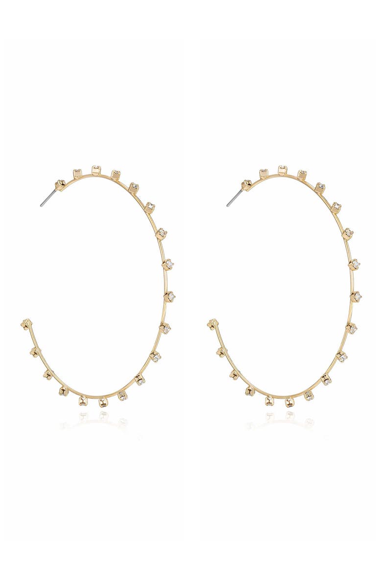 Large Sparkle Hoop Earrings, Alternate, color, GOLD
