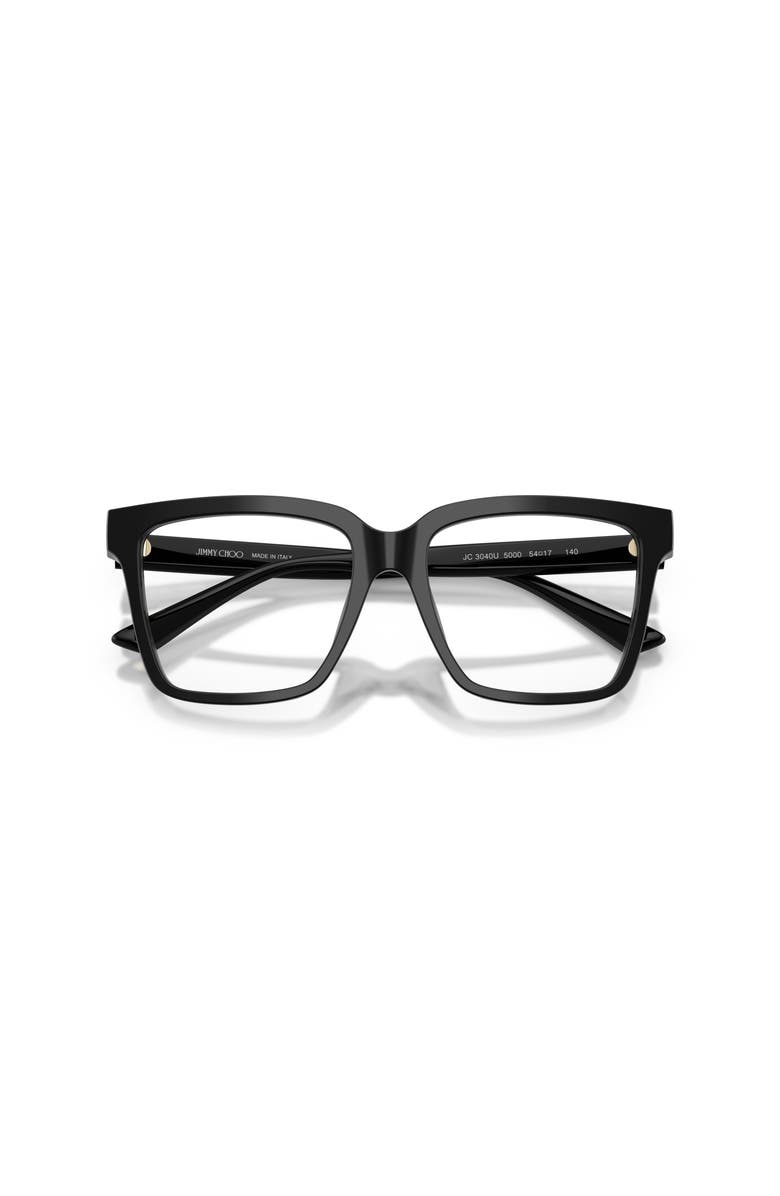 Jimmy Choo 52mm Square optical glasses, Alternate, color, Black