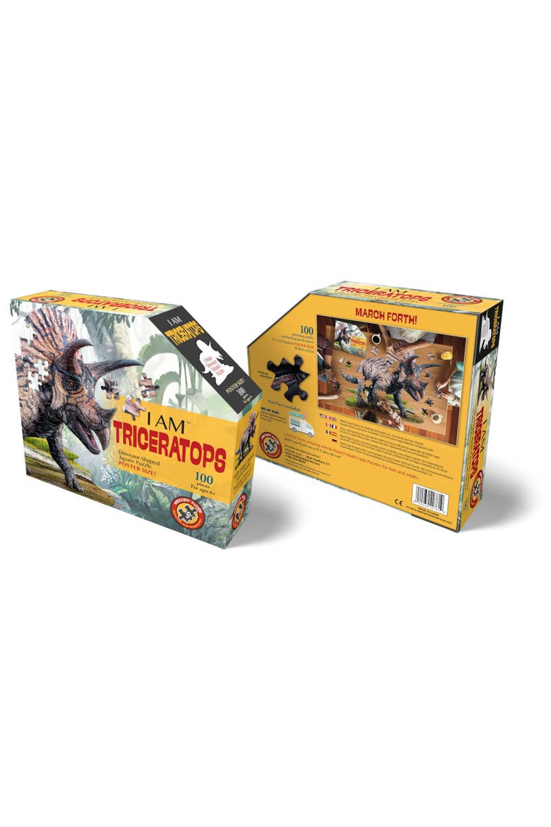 Puzzles TRICERATOPS 100 Piece Jigsaw Puzzle, Alternate, color, Multicolored