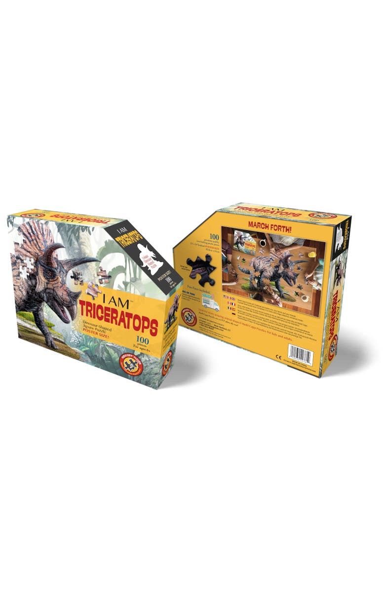 Madd Capp Puzzles TRICERATOPS 100 Piece Jigsaw Puzzle, Alternate, color, Multicolored