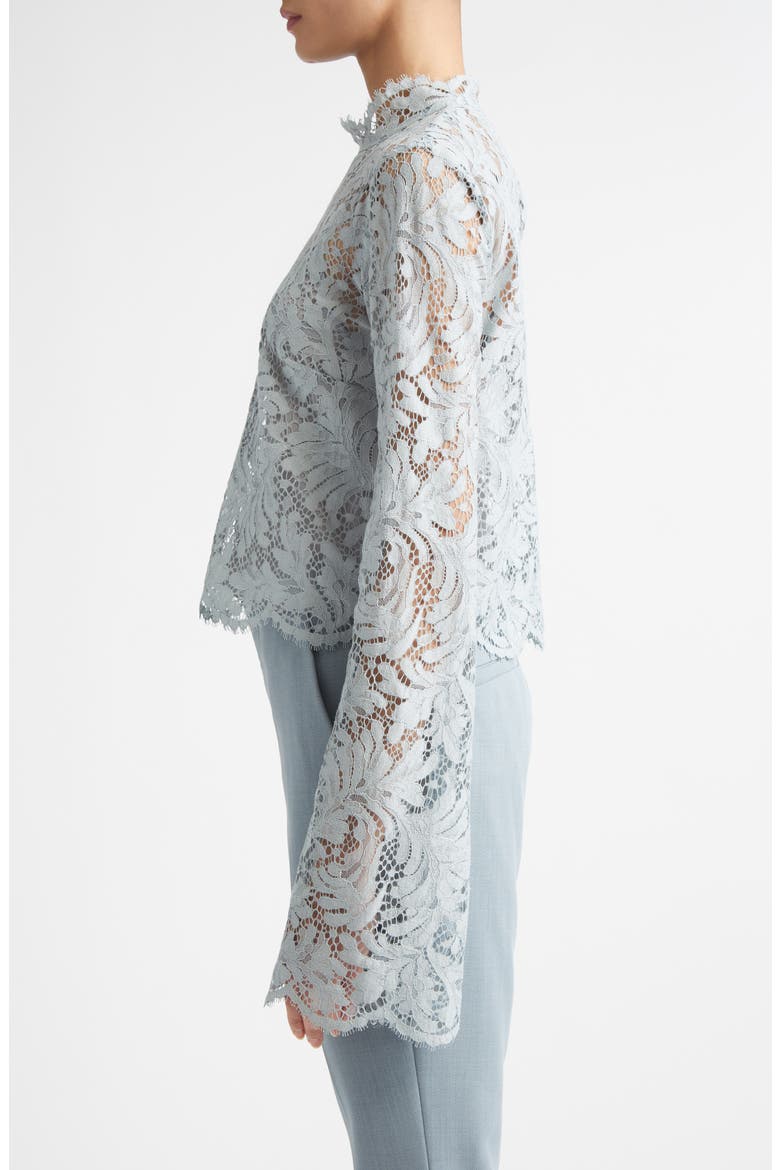 Margot Lace Mock Neck Top, Alternate, color, SLATE BLUE