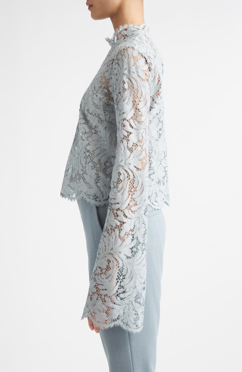 A.L.C. Margot Lace Mock Neck Top, Alternate, color, Slate Blue