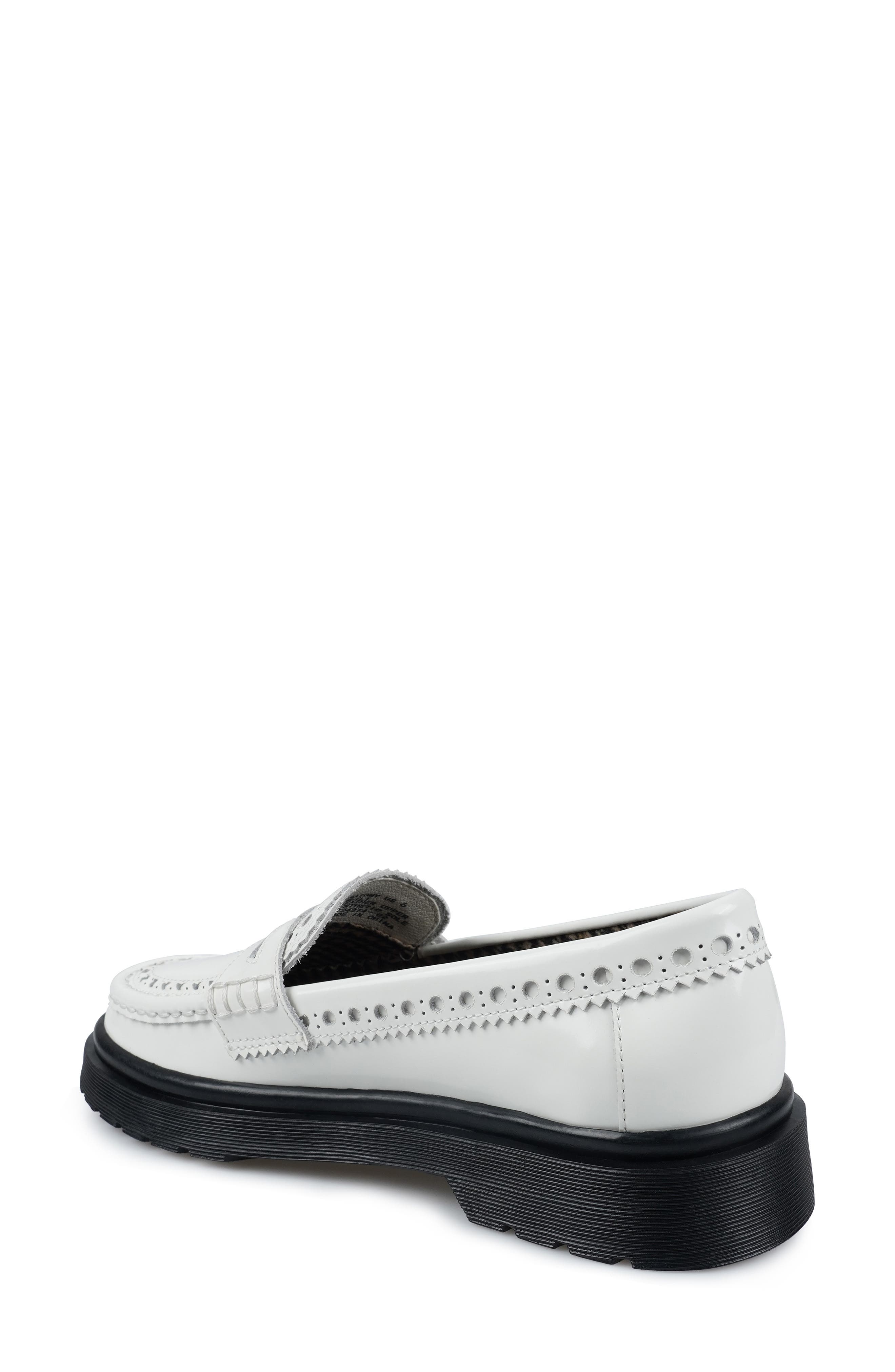 Nayomy Lug Sole Penny Loafer, Alternate, color, WHITE