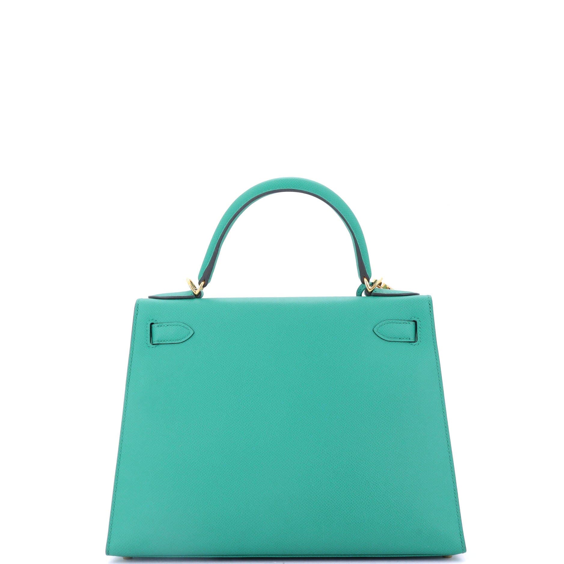 Pre-Owned Hermes Kelly Handbag Green Epsom with Gold Hardware 28, Alternate, color, Vert Verone