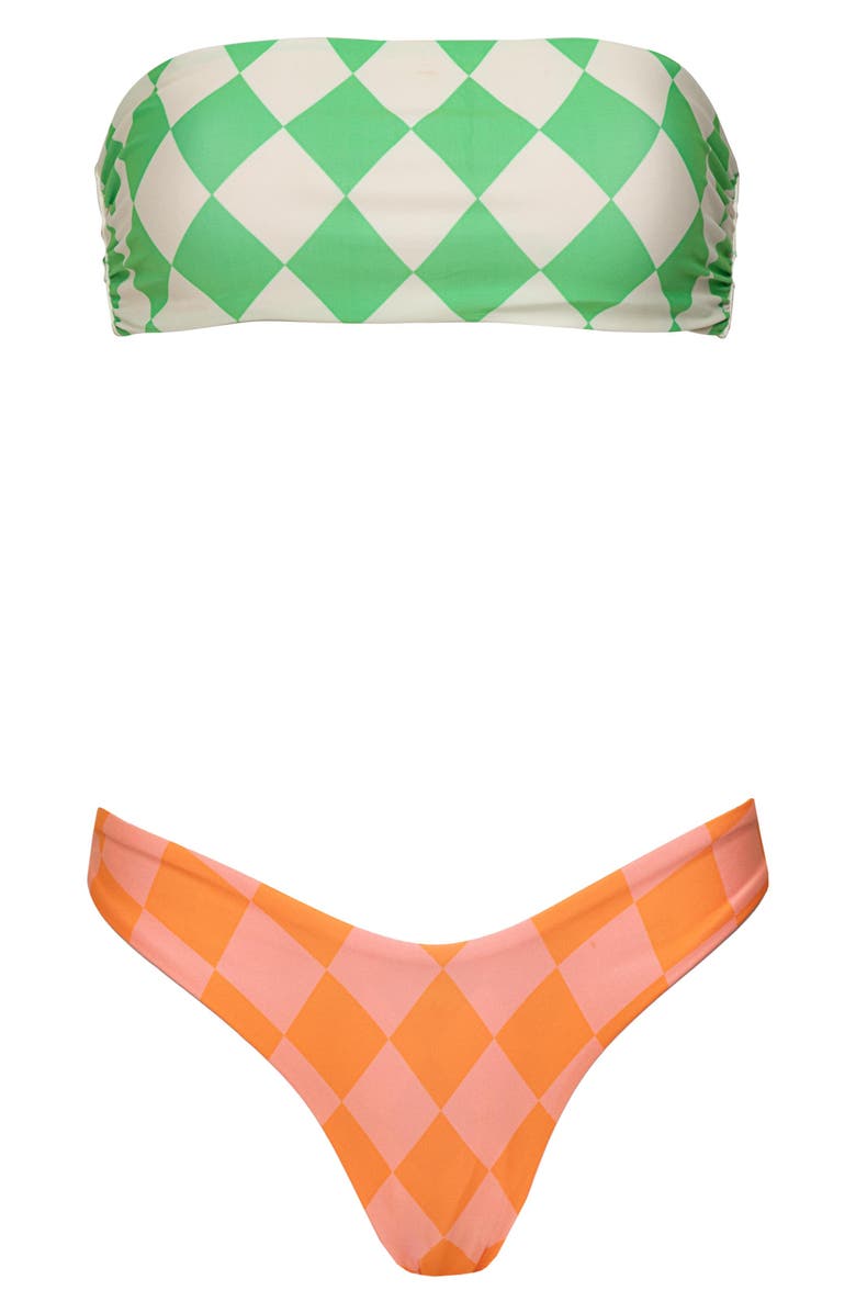 Maaji Bryn Strapless Reversible Bikini Top, Alternate, color, Green