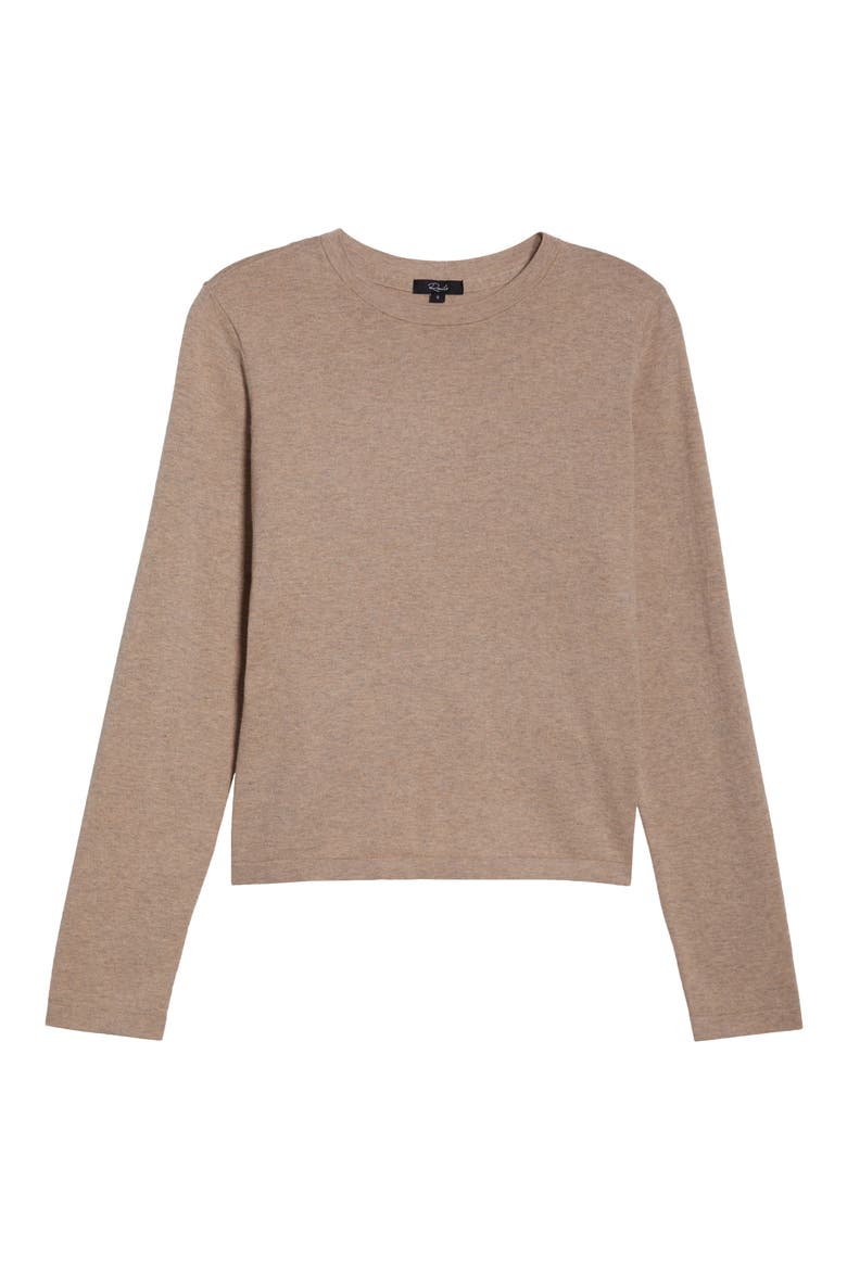 Cotton & Cashmere Top, Alternate, color, HEATHER OAT