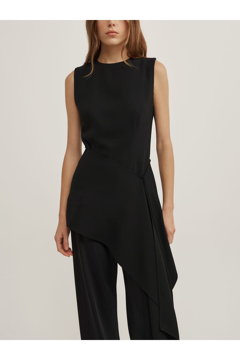 Sash Wrap Top, Main, color, Black