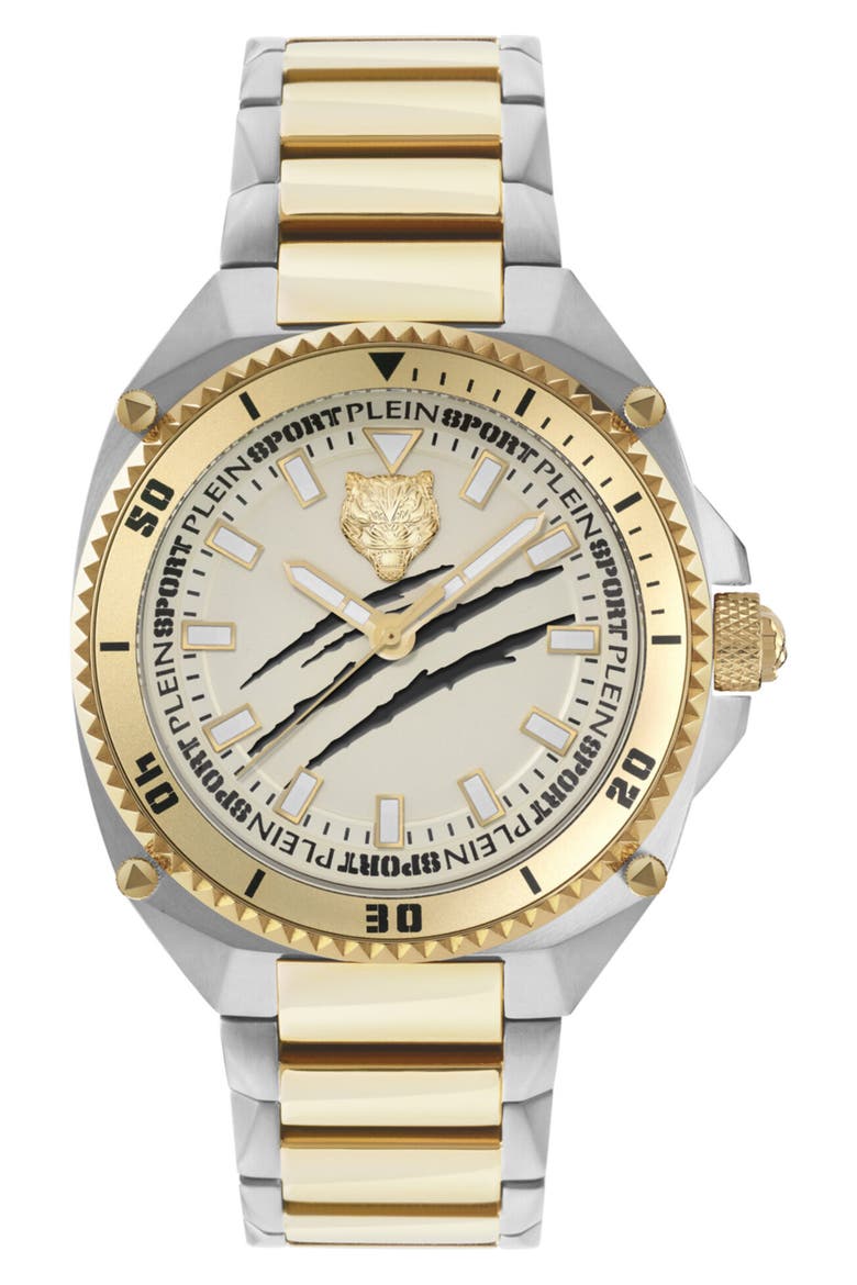 Thunder Force Quartz Bracelet Watch, 47mm, Main, color, TWO TONE