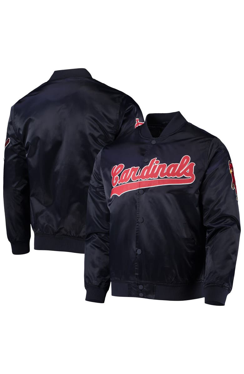 PRO STANDARD Men's Pro Standard Navy St. Louis Cardinals Wordmark Satin Full-Snap Jacket, Main, color, Navy