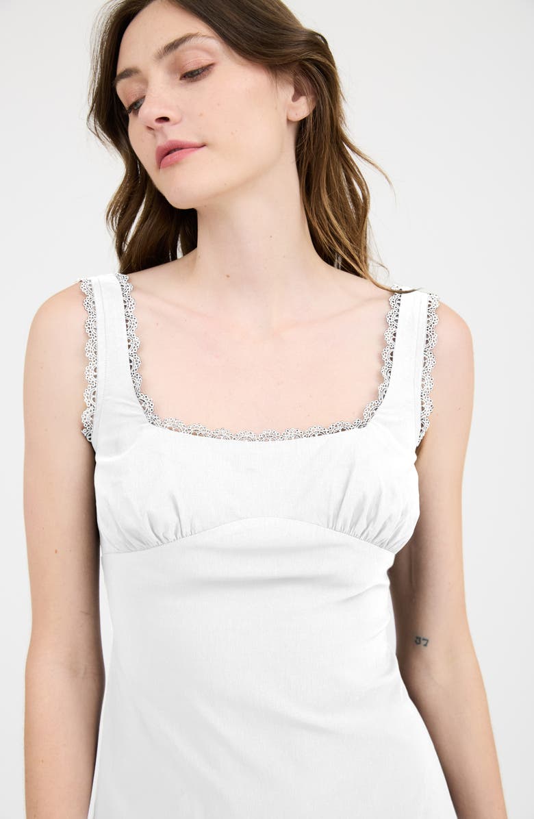 Blu Pepper Lace Trim Minidress, Alternate, color,