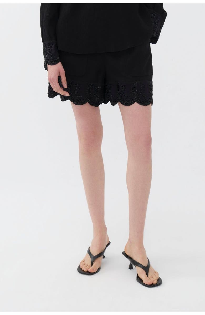 Nocturne Stone Detailed Shorts, Main, color, 