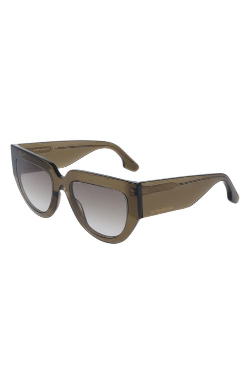Victoria Beckham 53mm Classic Logo Tea Cup Sunglasses In Green