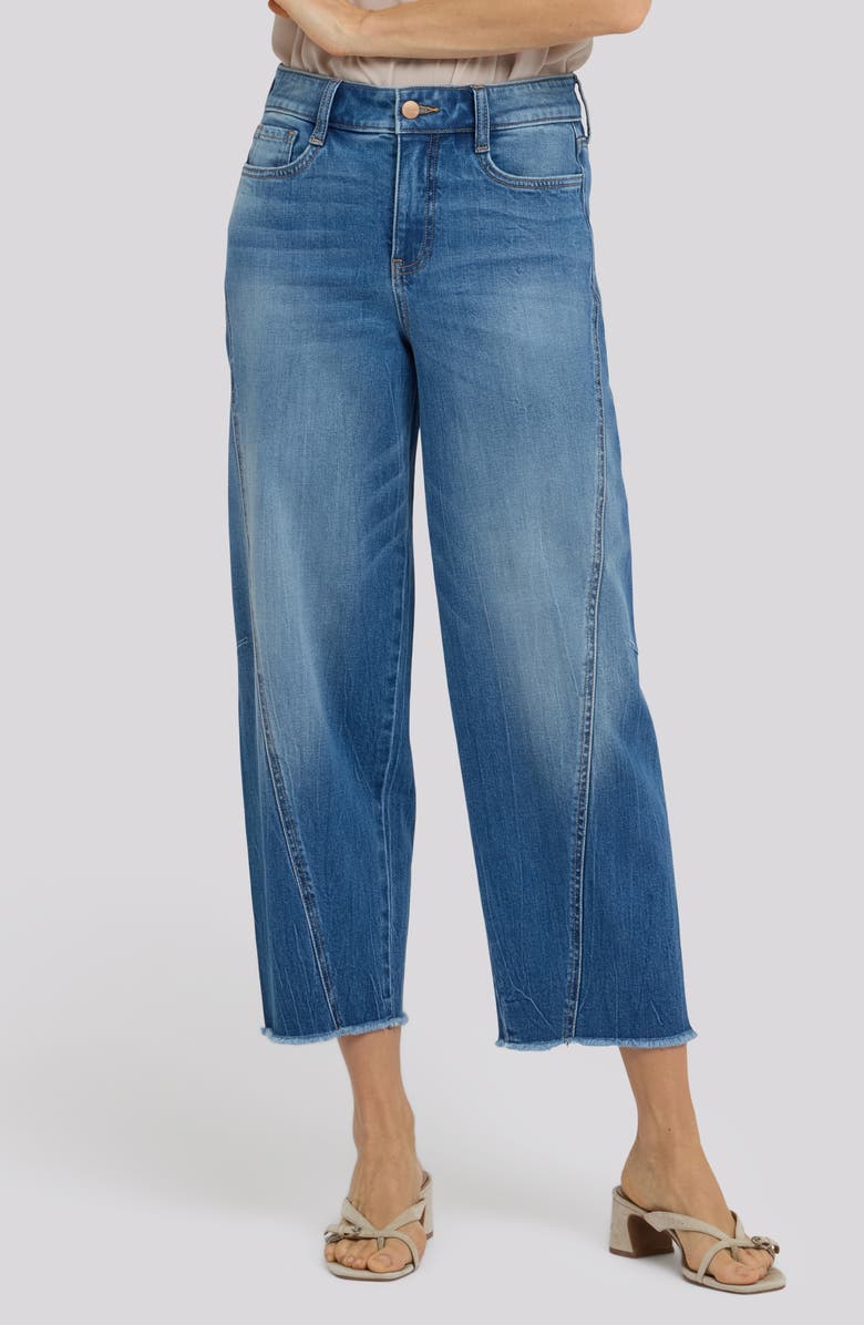 NYDJ Alyssa Frayed Crop Relaxed Tapered Jeans, Main, color, Pacifica
