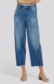 NYDJ Alyssa Frayed Crop Relaxed Tapered Jeans