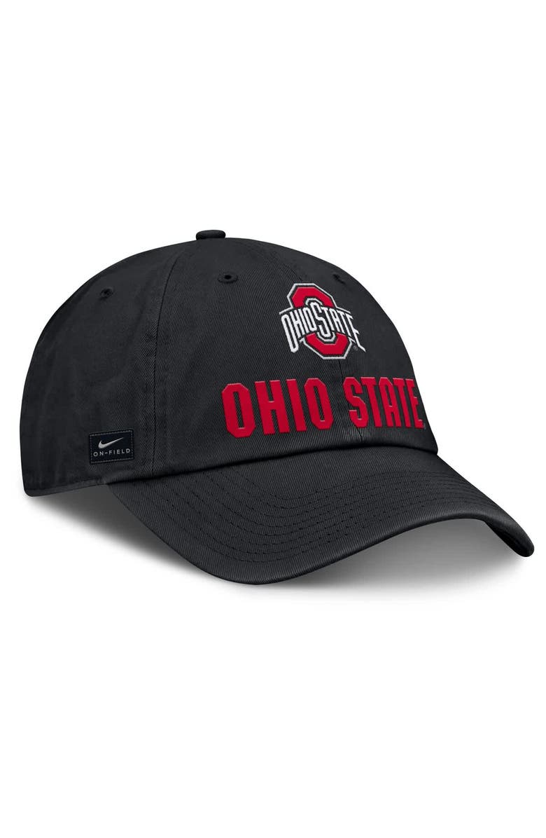 Nike Men's Nike Black Ohio State Buckeyes 2025 Sideline Club Adjustable Hat, Alternate, color,