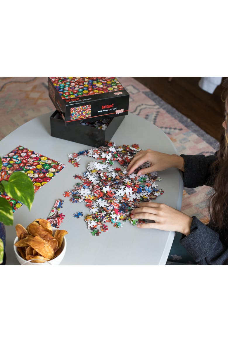 Got Caps? Soda Bottle Cap Puzzle For Adults And Kids | 1000 Piece Jigsaw Puzzle, Alternate, color, Red