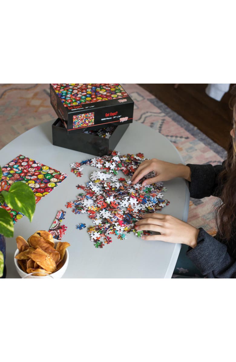 Toynk Got Caps? Soda Bottle Cap Puzzle For Adults And Kids | 1000 Piece Jigsaw Puzzle, Alternate, color, Red