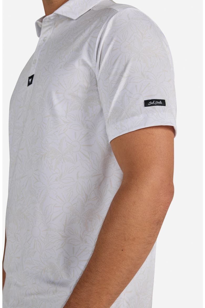 White Bloom Floral Performance Golf Polo, Alternate, color, WHITE BLOOM