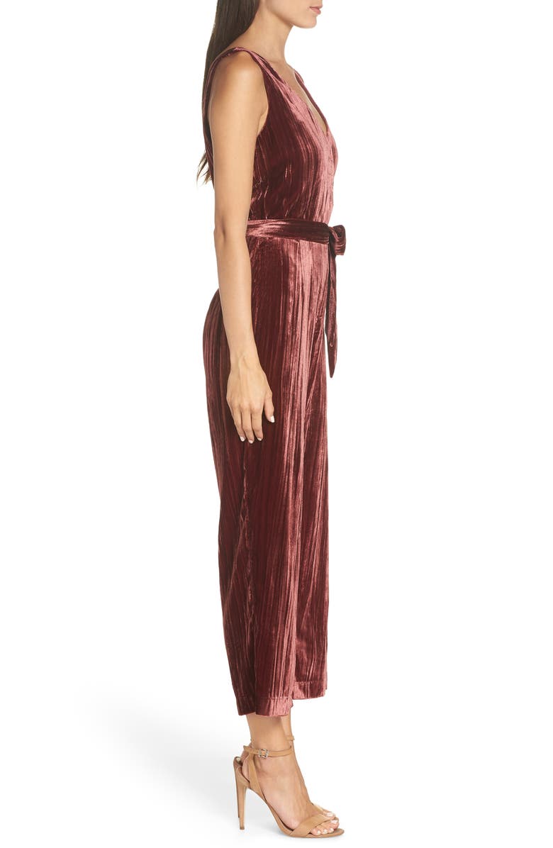 BB Dakota by Steve Madden BB Dakota Crinkled Velvet Jumpsuit, Alternate, color,