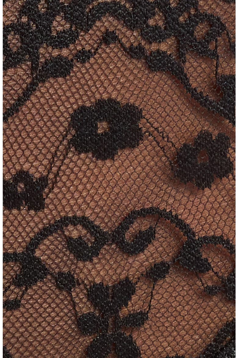 Embroidered Mesh Bikini, Alternate, color, BLACK