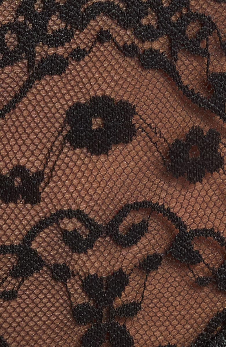 KILO BRAVA Embroidered Mesh Bikini, Alternate, color, Black