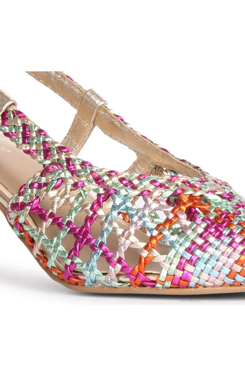 SAINT G Abril Metallic Woven Slingback Pump, Alternate, color, Rainbow