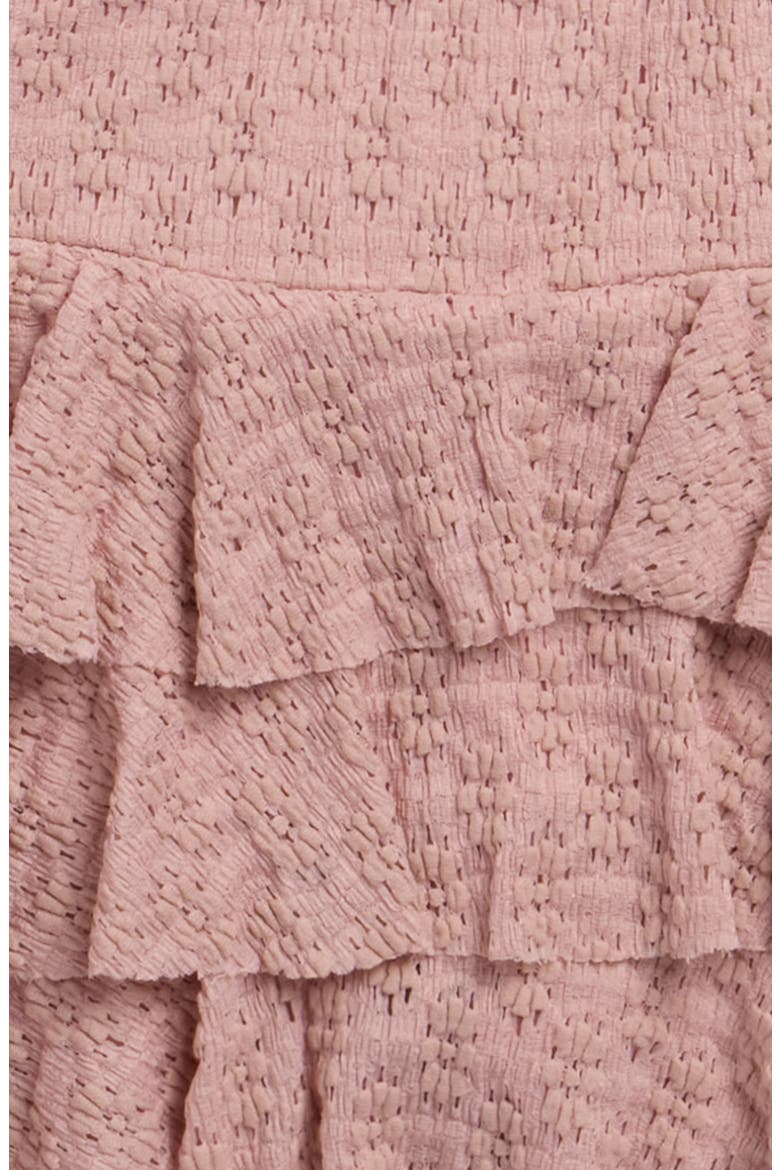 Kids' Tiered Lace Miniskort, Alternate, color, PINK