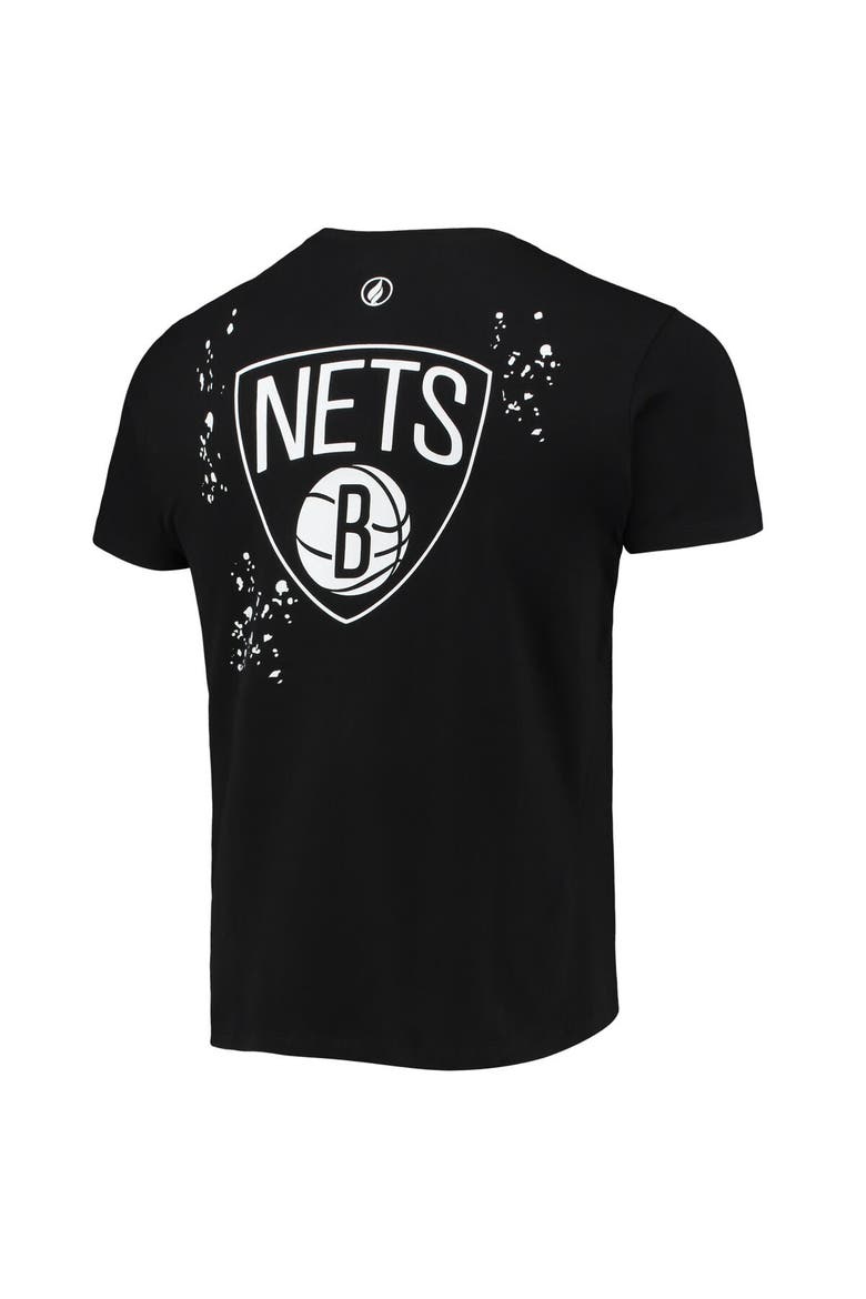 Men's FISLL Black Brooklyn Nets Confetti T-Shirt, Alternate, color, Black