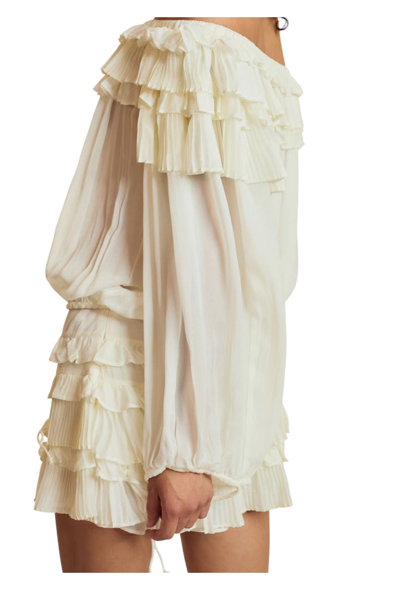 Off Shoulder Ruffle Blouse, Alternate, color, Off White