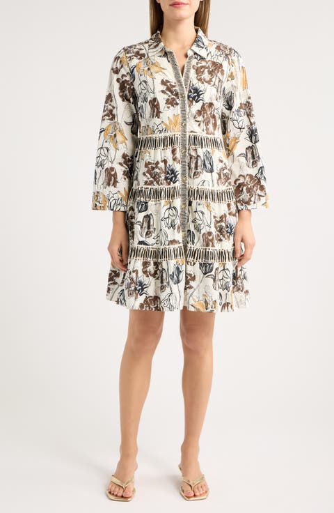 Angie Print Shirtdress