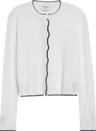 Thom Browne Textured Stitch Virgin Wool Crewneck Cardigan