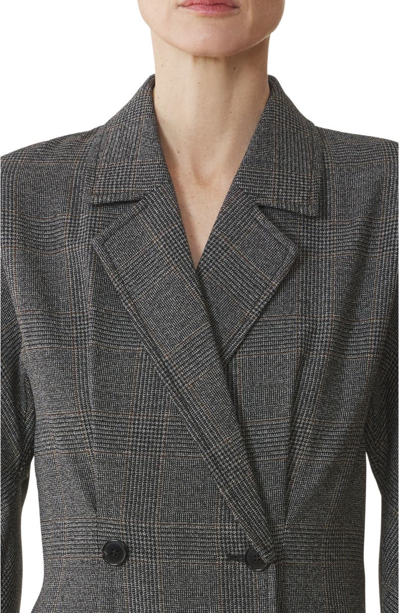 Lanvin Double-Breasted Prince Of Wales Wool Dress, Alternate, color,