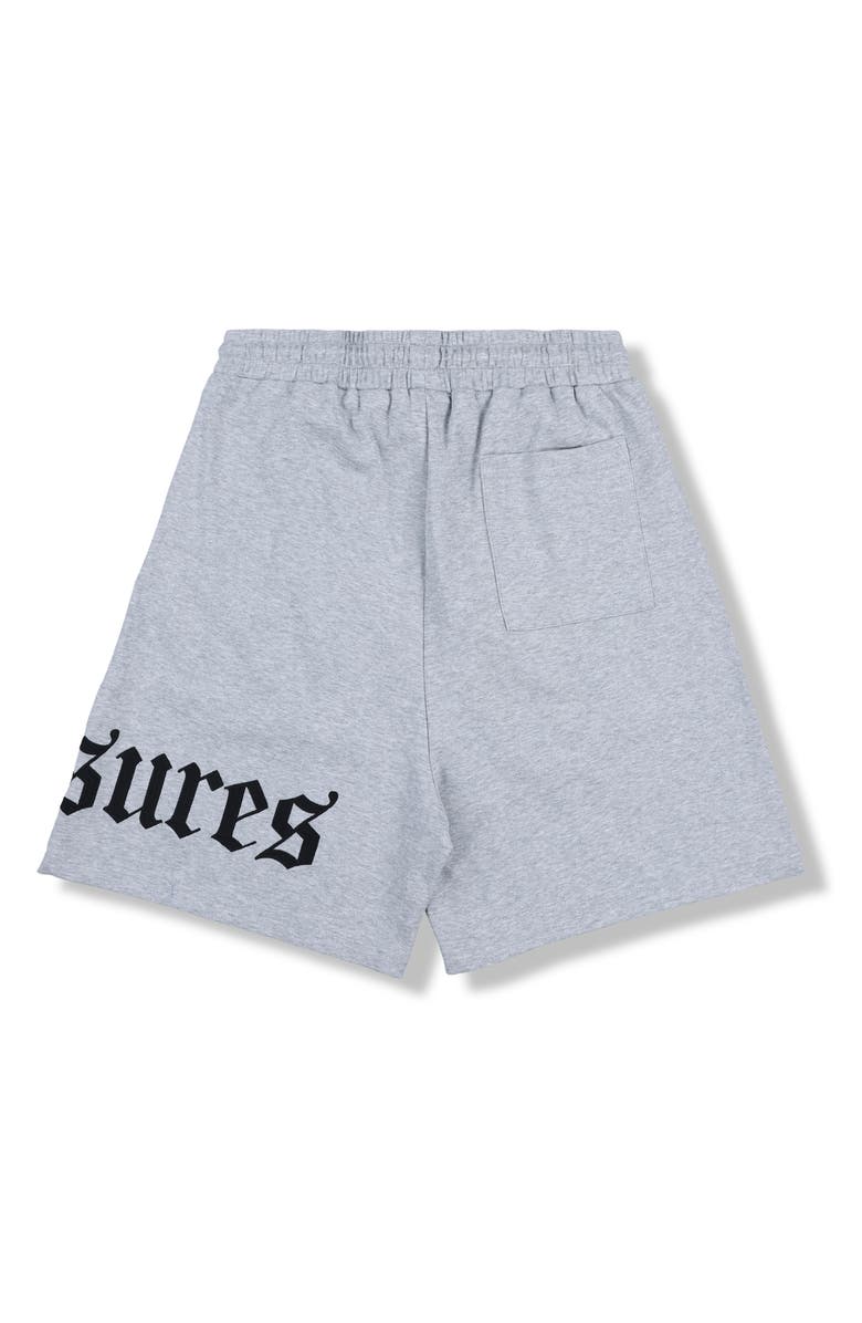 PLEASURES OE Wide Knit Drawstring Shorts, Alternate, color, Grey Mlange