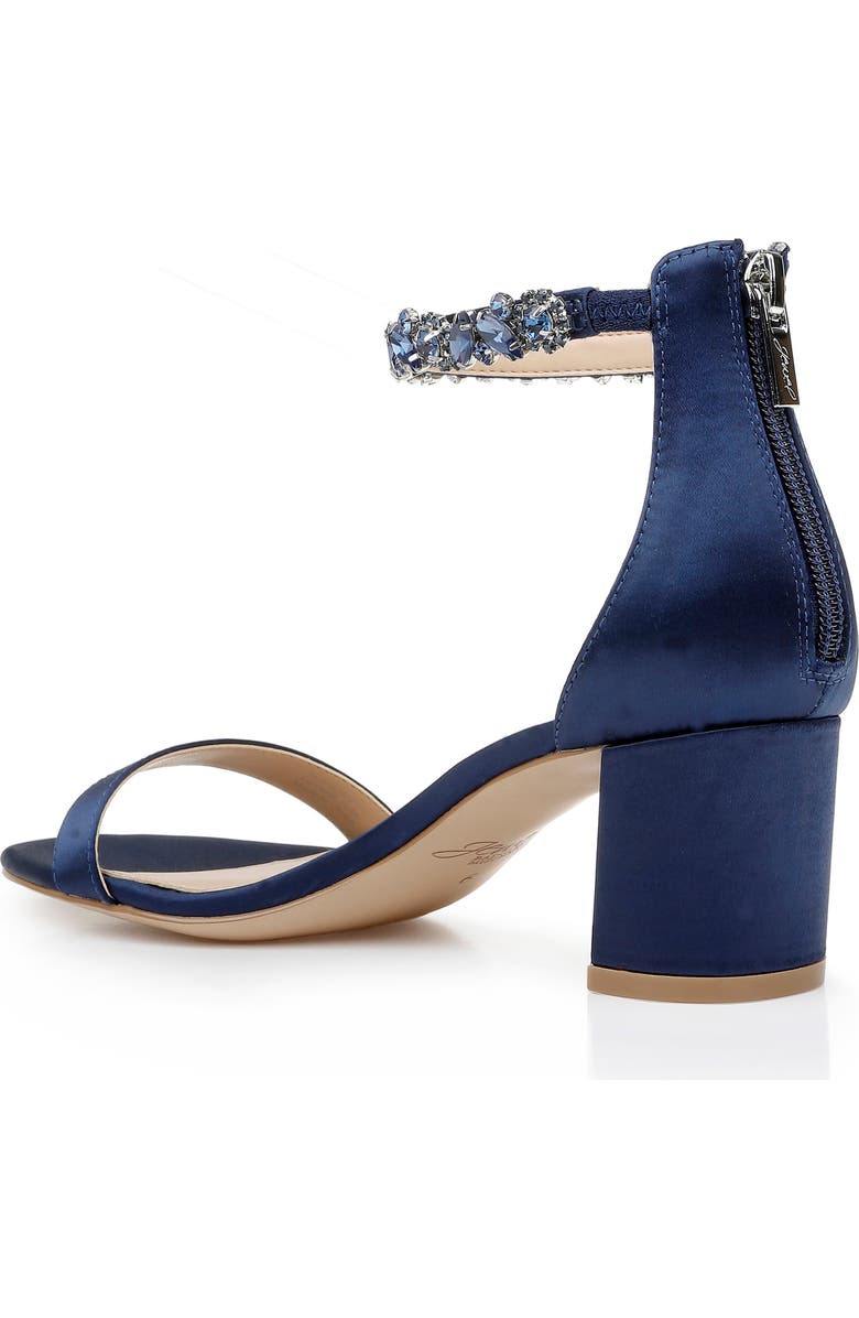 Jewel Badgley Mischka Catalina Ankle Strap Sandal, Alternate, color, Navy