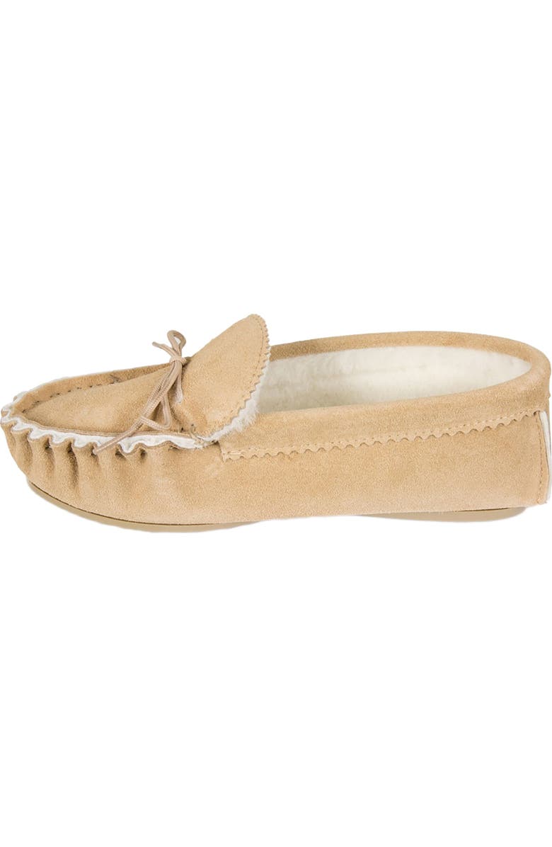 Celtic & Co. Loafer Moccasin Slippers, Alternate, color, Camel