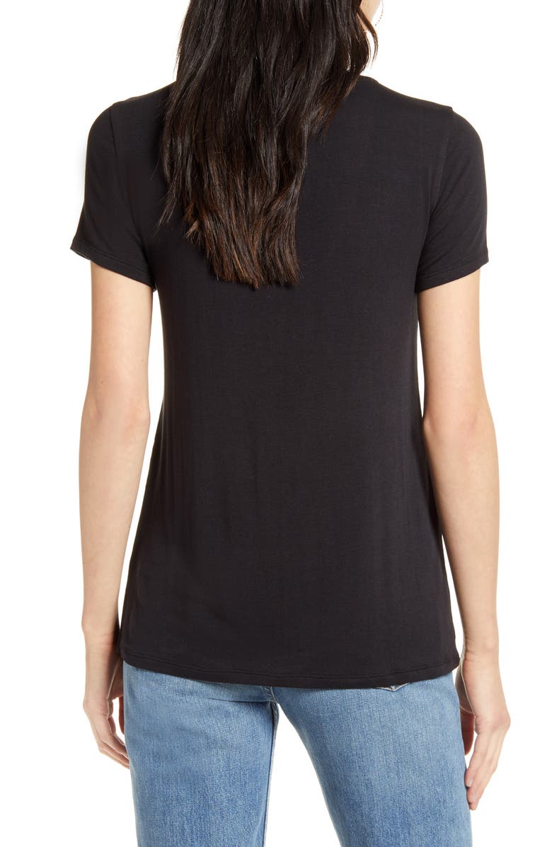 Treasure & Bond Heathered U-Neck Tee, Alternate, color, 